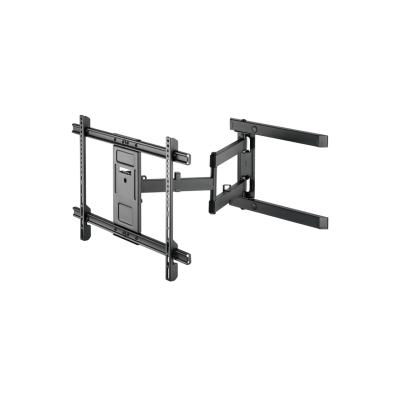 Настенное крепление Gembird "WM-80ST-05" черное, 37"-80", 50 кг, VESA: до 600x400, расстояние от стены: 76~620 мм, ±50