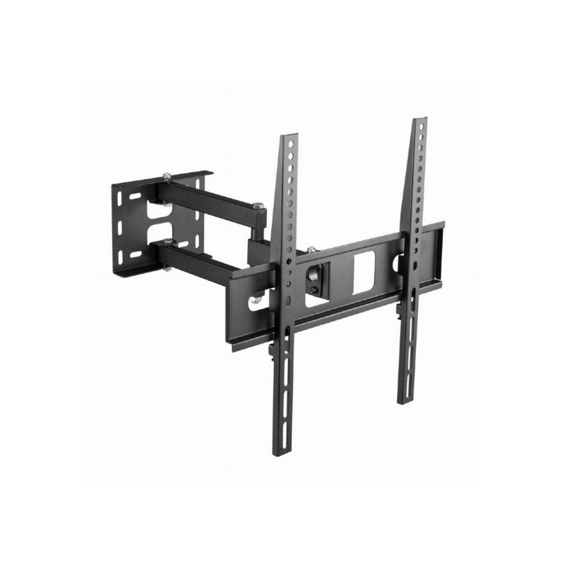 Настенное крепление Gembird "WM-55ST-03", черное, 32–55 дюймов, 35 кг, VESA: до 400 x 400, расстояние от стены: 105–429 мм ±90°,-