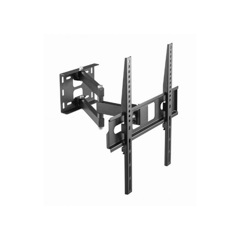 Настенное крепление Gembird "WM-55ST-03", черное, 32–55 дюймов, 35 кг, VESA: до 400 x 400, расстояние от стены: 105–429 мм ±90°,-