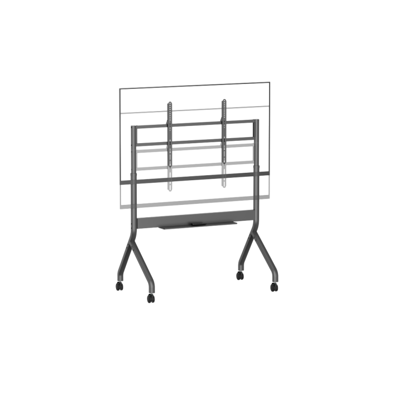 Display/TV Mobile Stand 100M-12060 black; 1 Shelf; 60-110";TV 120kg; Shelf 3kg; Height Adjust. by Motor incl.