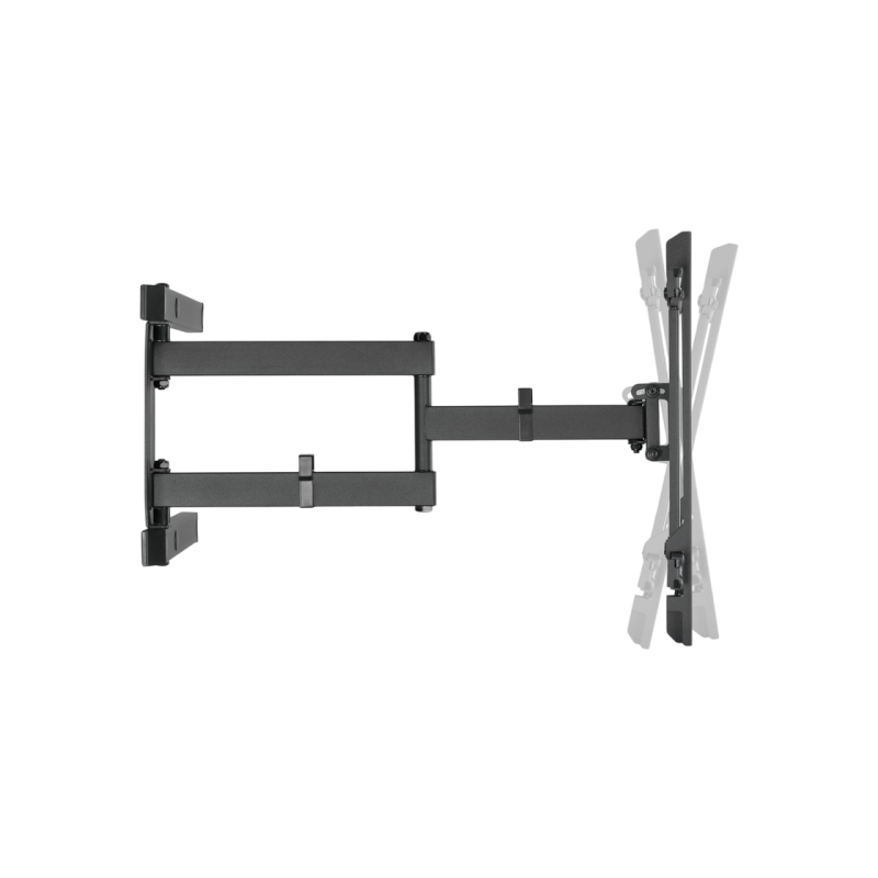 Настенное крепление Gembird "WM-80ST-05" черное, 37"-80", 50 кг, VESA: до 600x400, расстояние от стены: 76~620 мм, ±50