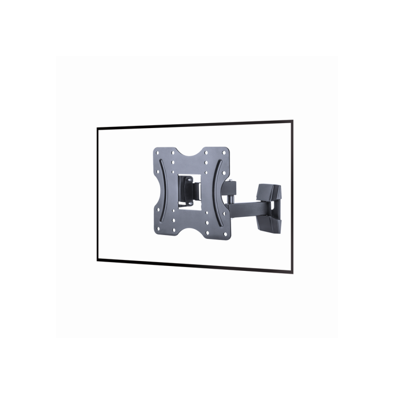 Настенное крепление Gembird "WM-42ST-01" черное, 23"-42", макс. 20 кг, VESA мм: до 200 x 200, расстояние от стены