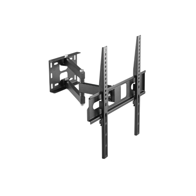 Настенное крепление Gembird "WM-55ST-03", черное, 32–55 дюймов, 35 кг, VESA: до 400 x 400, расстояние от стены: 105–429 мм ±90°,-