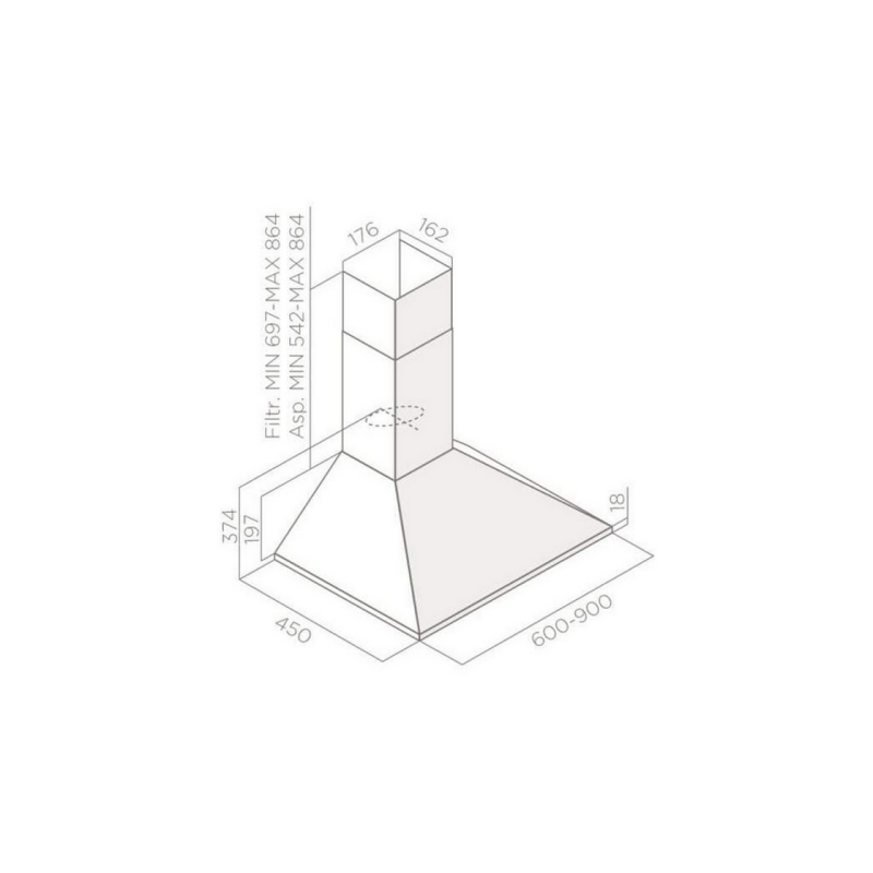 Вытяжка Elica MISSY LX WH/A/60