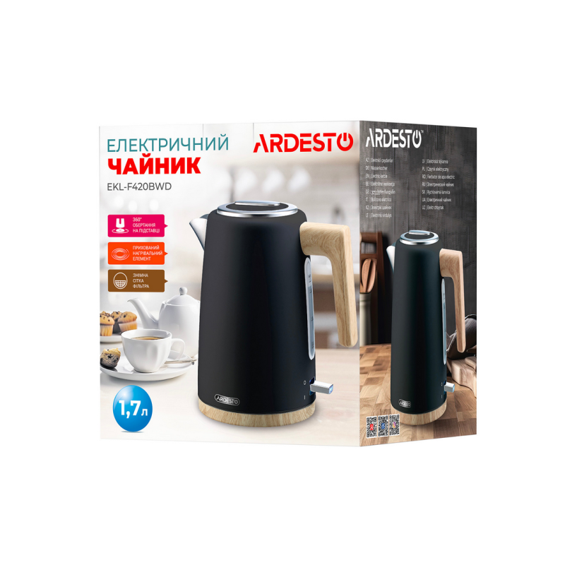 Чайник Ardesto EKL-F420BWD