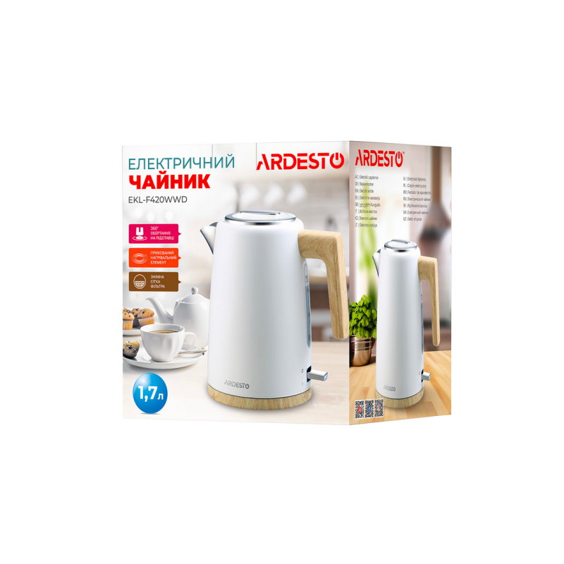 Чайник Ardesto EKL-F420WWD