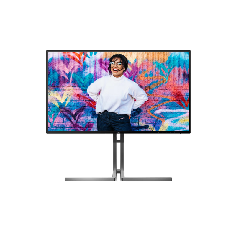 27" AOC U27U3CV,Black,IPS,3840x2160,60Hz,Adaptive Sync,4ms,400cd,HDR400,HDMI+DP+USB+TypeC,Spkrs,Pivot