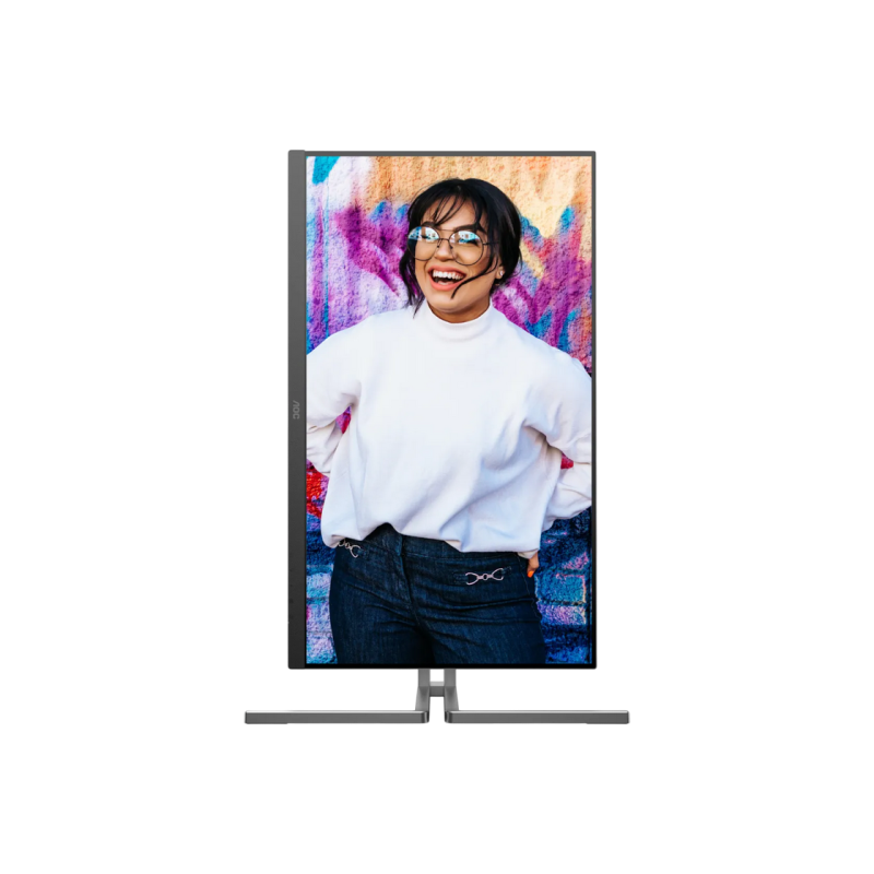 27" AOC Q27U3CV,Black,IPS,2560x1440,75Hz,AdaptiveSync,4ms,420cd,HDR400,HDMI+DP+USB+TypeC,LAN,Spkrs,Pivot