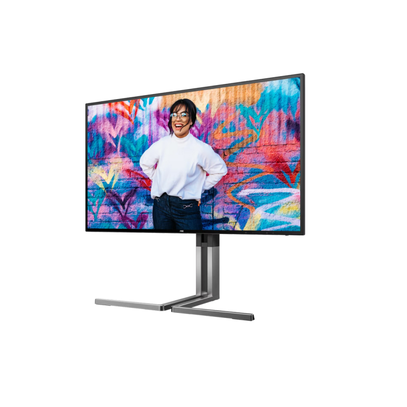 27" AOC U27U3CV,Black,IPS,3840x2160,60Hz,Adaptive Sync,4ms,400cd,HDR400,HDMI+DP+USB+TypeC,Spkrs,Pivot