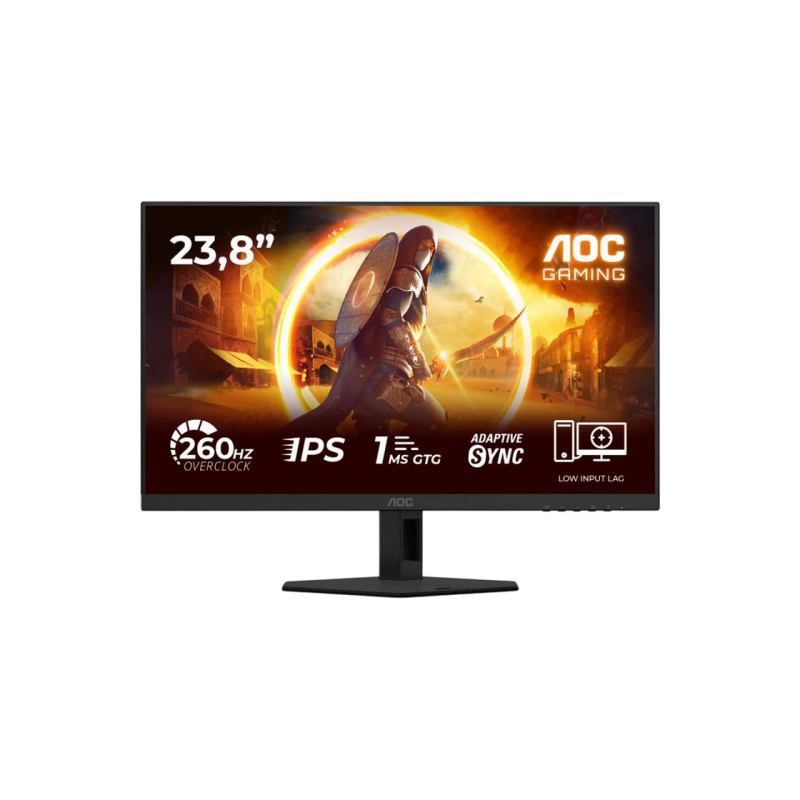 23.8" AOC 24G4ZRE, Black, IPS, 1920x1080, 240Hz, AdaptiveSync+G-Sync, 0.3msMPRT, 300cd, HDR10, HDMI+DP