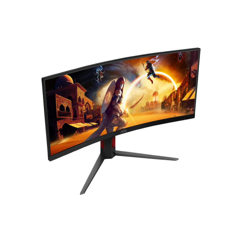 34" AOC CU34G4, Black, Curved-VA, 3440x1440, 180Hz, AdaptiveSync, 1msMPRT, 430cd, HDR10, HDMI+DP+USB