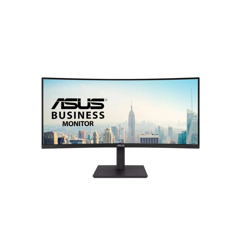 34" ASUS VA34VCPSR, Black, VA, 3440x1440, 100Hz, 4msGTG, 300cd, CR3000:1, HRD10, HDMI+DP+USB+TypeC, LAN, Spkrs