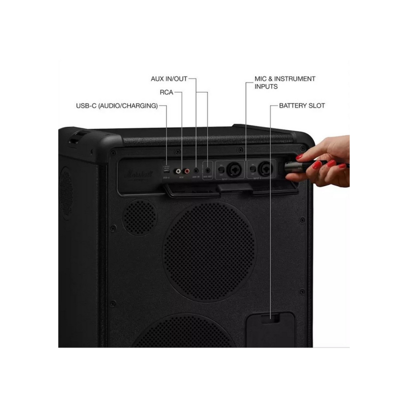 Marshall Bromley 450 Party Speaker Black and Brass
