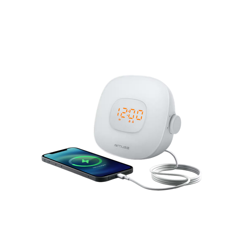 MUSE ML-198 CR, FM-тюнер, легкие часы-радио со звуками природы