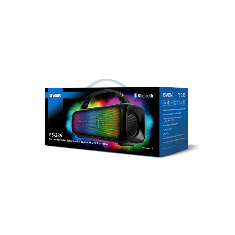 Портативная колонка Sven PS-235, Black