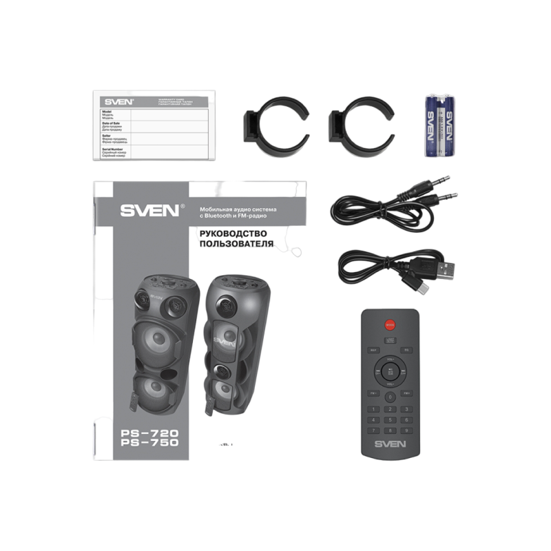 Портативная колонка Sven PS-720, Black