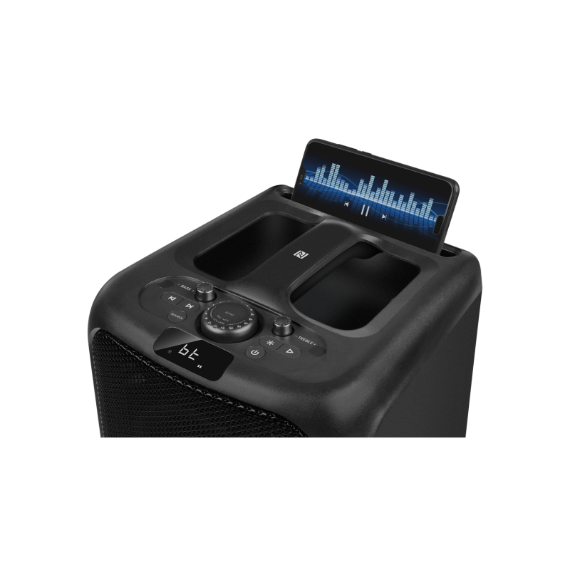 Partybox SVEN "PS-960" 180W, TWS, Bluetooth, FM, USB,LED-display, 6000mA*h, Black