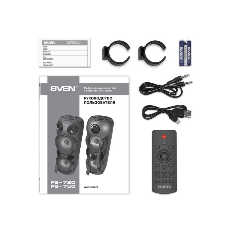 Портативная колонка Sven PS-720, Black