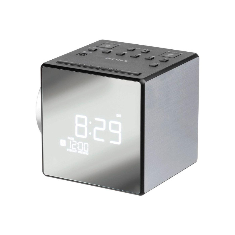 SONY ICF-C1PJ, Gray, Clock Radio with Time Projector, AM/FM