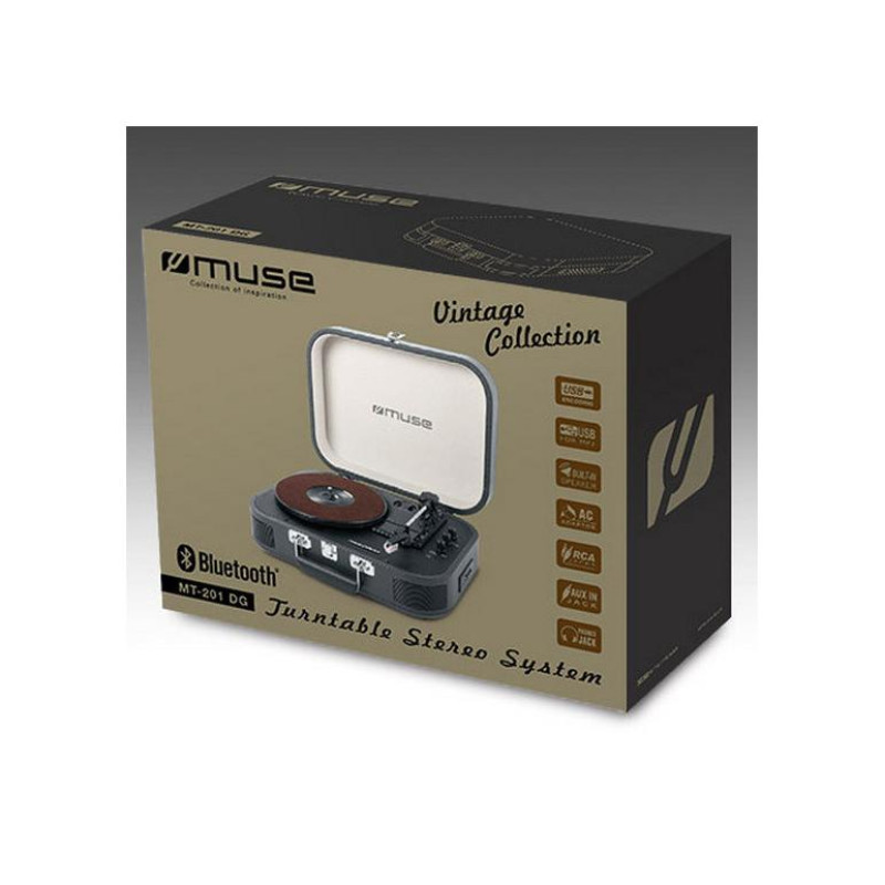 Vinyl Turntable MUSE MT-201 DG, Black