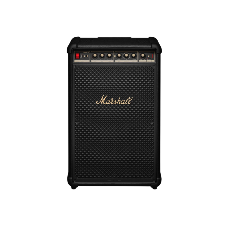 Акустическая система Marshall Bromley 750 Party Speaker, черная с латунным корпусом.