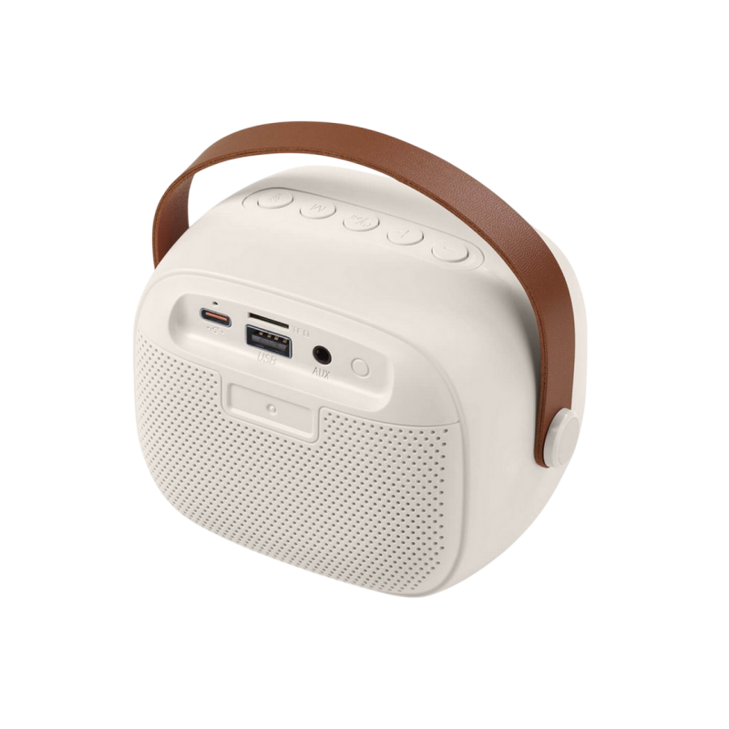 Bluetooth Speaker Cellular, Karaoke Mini, White