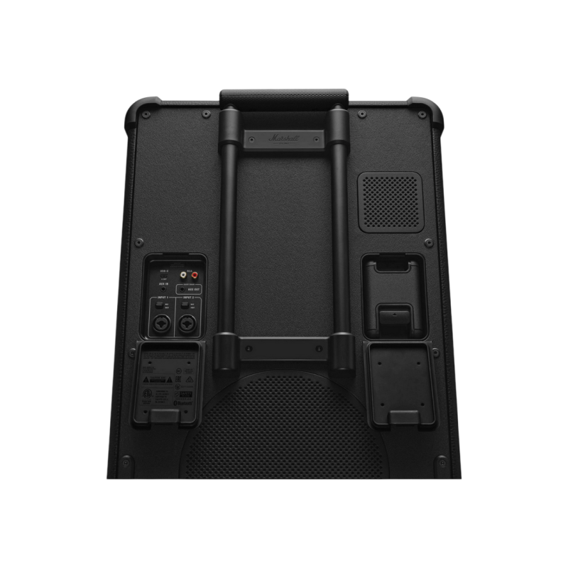 Акустическая система Marshall Bromley 750 Party Speaker, черная с латунным корпусом.