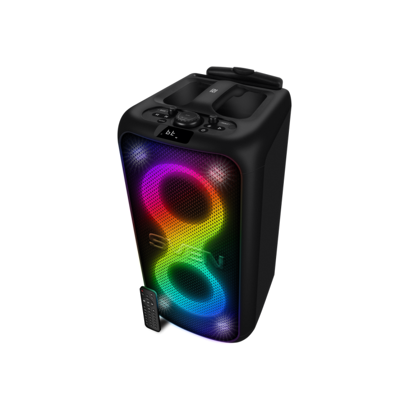 Partybox SVEN "PS-1000" 180 Вт, TWS, Bluetooth, FM, USB, LED-дисплей, 8000 мА·ч, чёрный