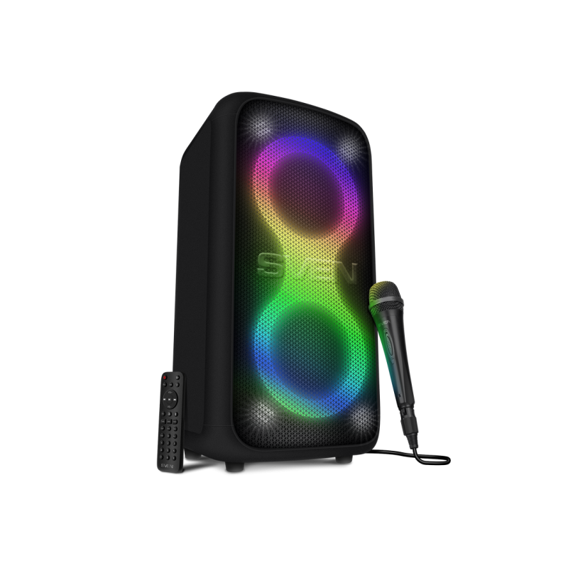 Partybox SVEN "PS-960" 180W, TWS, Bluetooth, FM, USB,LED-display, 6000mA*h, Black