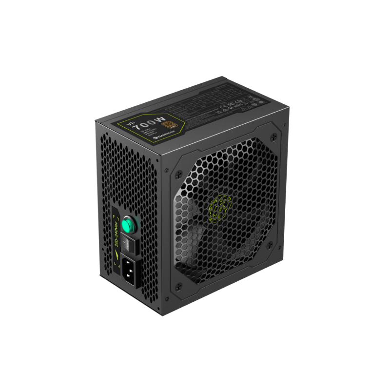 Power Supply ATX 700W GAMEMAX VP-700S, 80+ Bronze, 120mm, Active PFC, Flat cable design, Black
