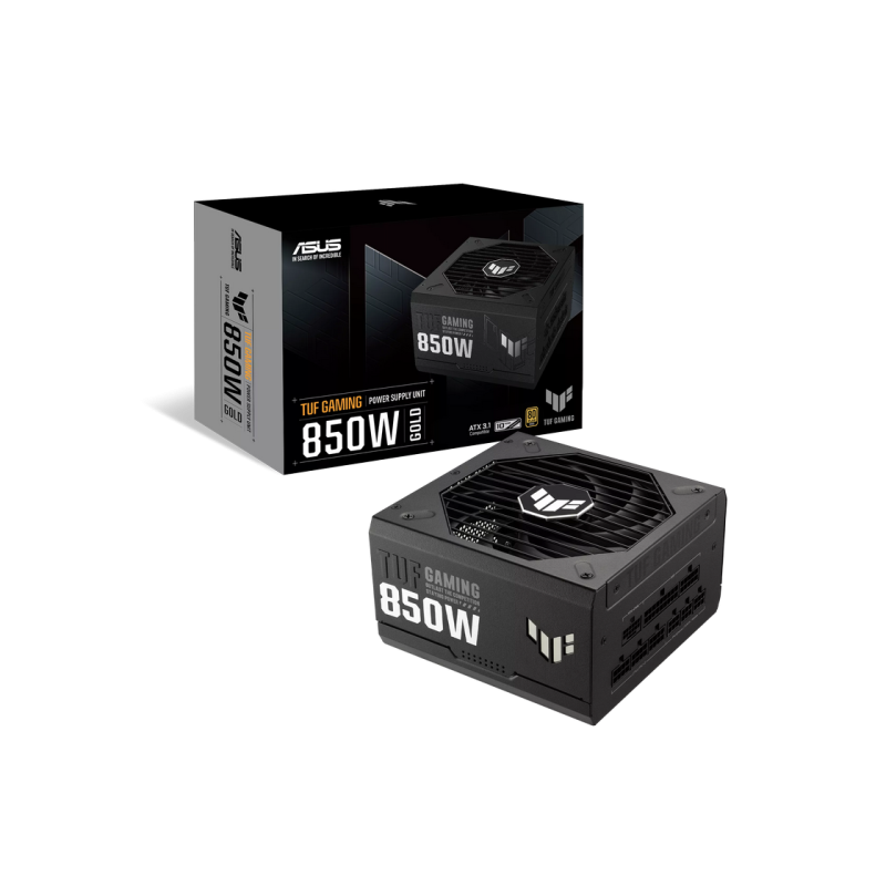 Блок питания ATX 850 Вт ASUS TUF Gaming, 80+ Gold, 150 мм, Active PFC, OPP/OVP/UVP/SCP/OCP/OTP, полностью модульный, черный