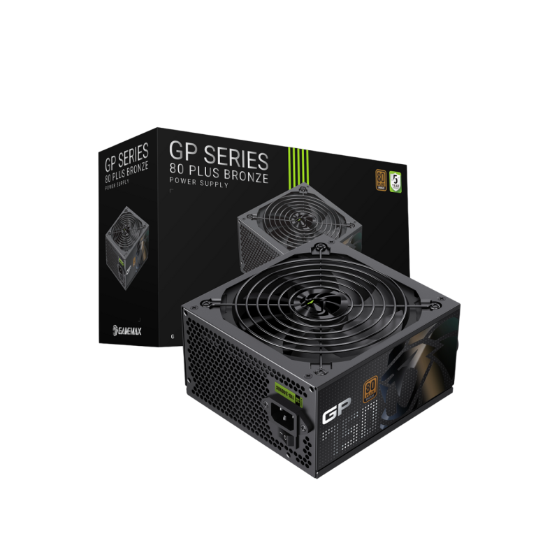 Power Supply ATX 750W GAMEMAX GP-750B, 80+ Bronze, 140mm, Active PFC, DC/DC, Temperature control fan, ATX 3.1, PCIe