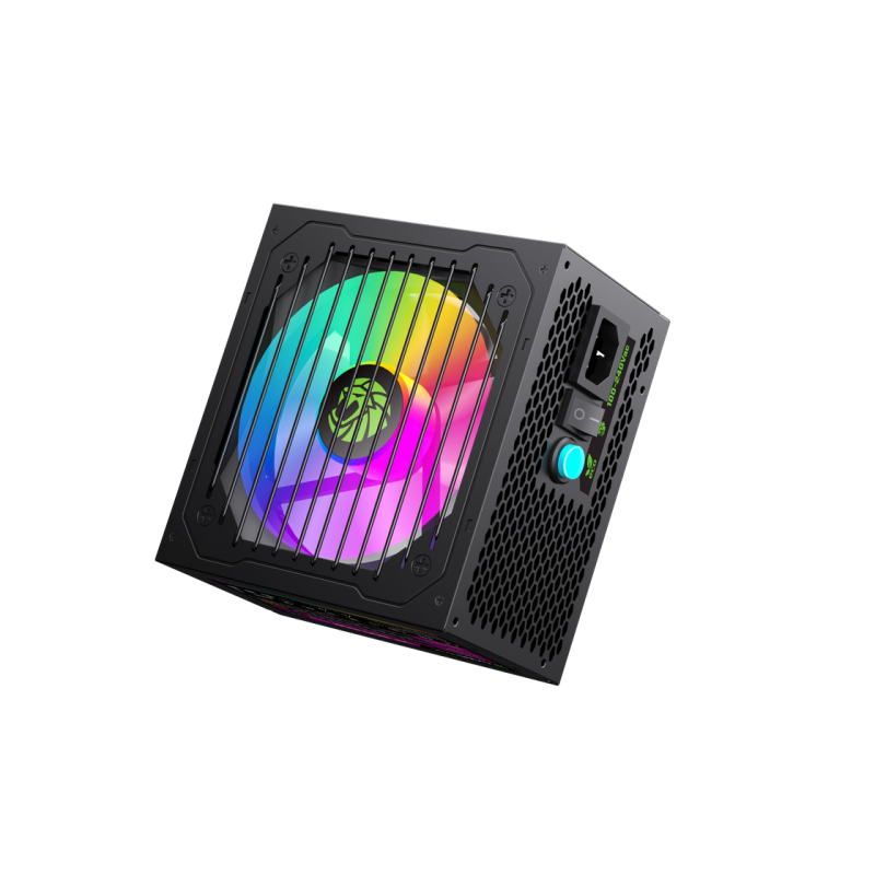 Power Supply ATX 800W GAMEMAX VP-800-RGB-S, 80+ Bronze, 120mm ARGB, Active PFC, Temperature control fan, Black