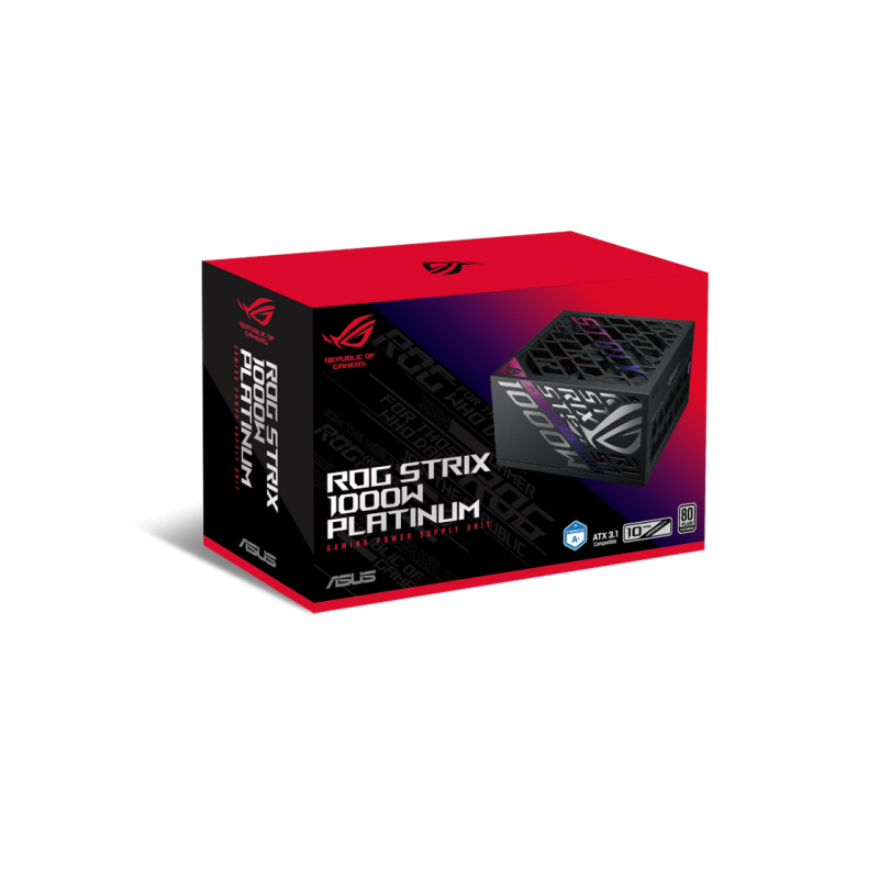 Power Supply ATX 1000W ASUS ROG Strix Gaming, 80+ Platinum, 150mm, Active PFC, OPP/OVP/UVP/SCP/OCP/OTP, Fully