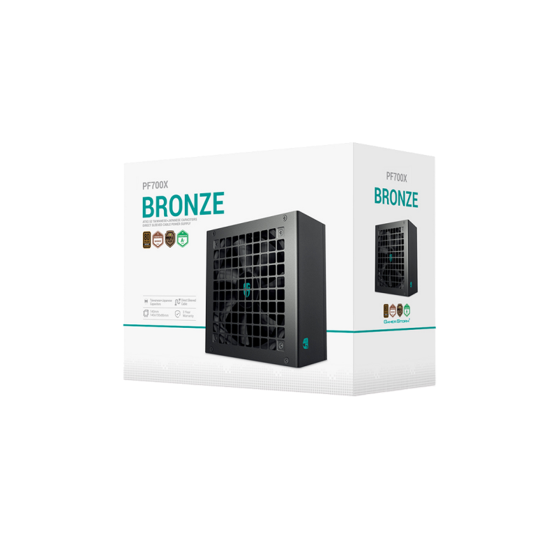 Power Supply ATX 700W Deepcool GamerStorm PF700X, 80+ Bronze, 120mm, Active PFC, DC/DC, Flat cable design, Black