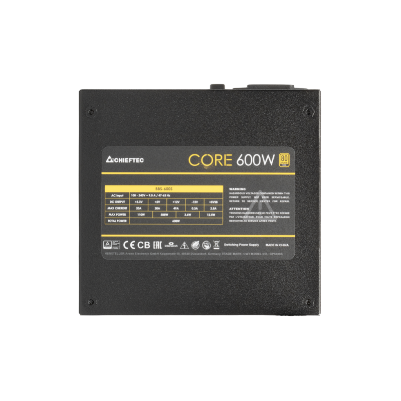 Bloc de alimentare 600W Chieftec Core BBS-600S