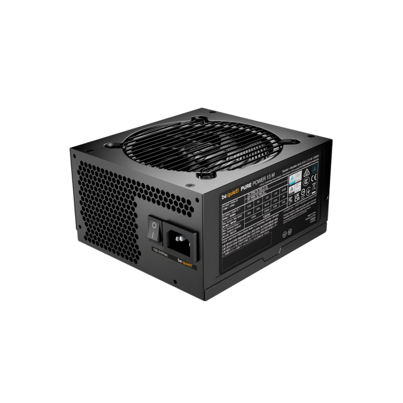 Блок питания ATX 1000 Вт be quiet! PURE POWER 13M, 80+ Gold, 120 мм, активный PFC, SR+LLC+DC/DC, ATX 3.1, полностью модульный