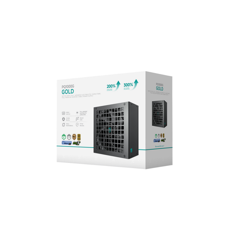 Power Supply ATX 1000W Deepcool GamerStorm PQ1000G, 80+ Gold, 120mm, Active PFC, LLC Halfl Bridge + DC/DC, ATX 3.1