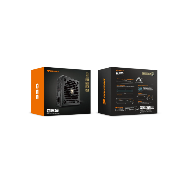 Power Supply ATX 850W Cougar Power GES 850, 80+ Gold, 120mm, Cables 600mm