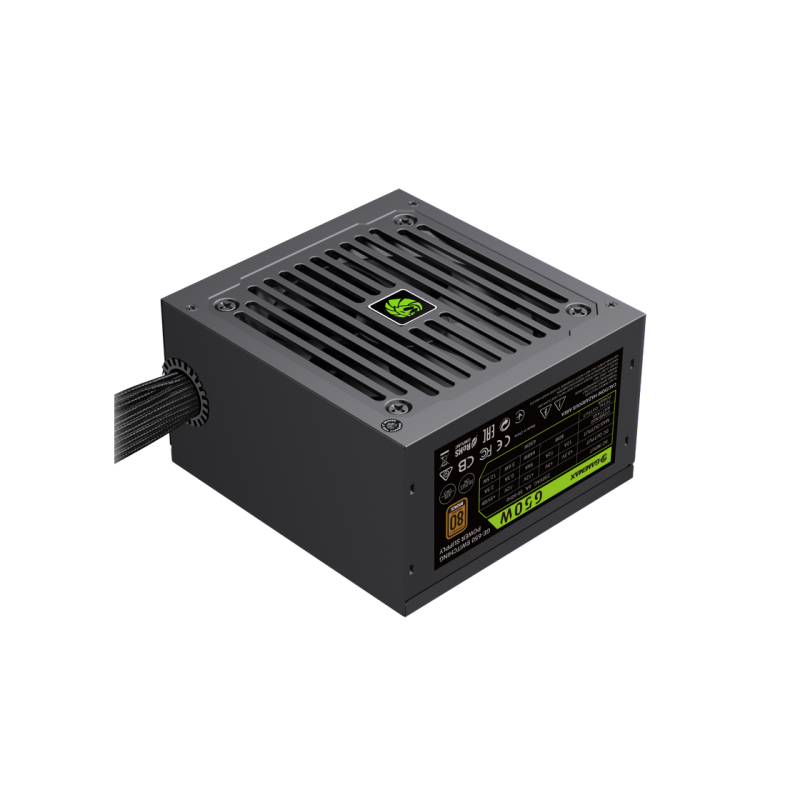 Power Supply ATX 650W GAMEMAX GE-650, 80+ Bronze, 120mm, Active PFC+Double tube forward, Temperature control fan,