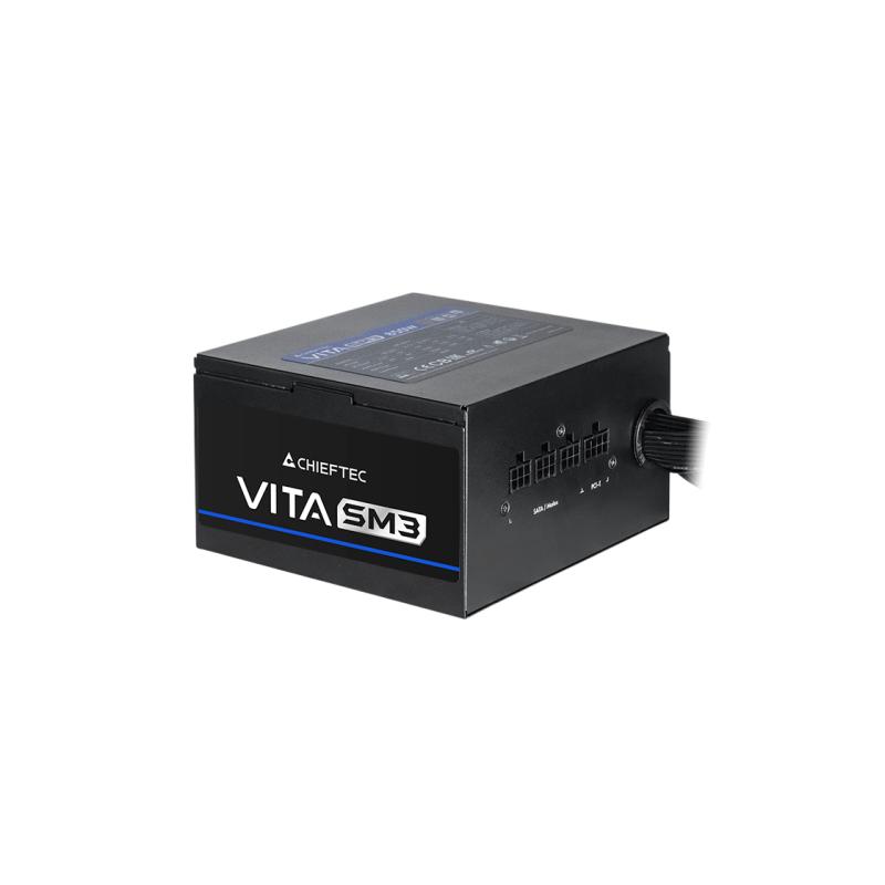 Power Supply ATX 750W Chieftec VITA SM3, BPX-750-C, 80+ Bronze, 120mm, Active PFC, Long black cables, Black