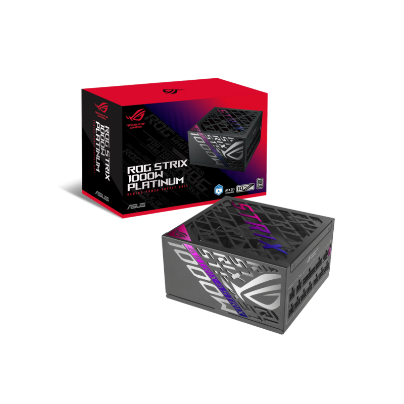 Power Supply ATX 1000W ASUS ROG Strix Gaming, 80+ Platinum, 150mm, Active PFC, OPP/OVP/UVP/SCP/OCP/OTP, Fully