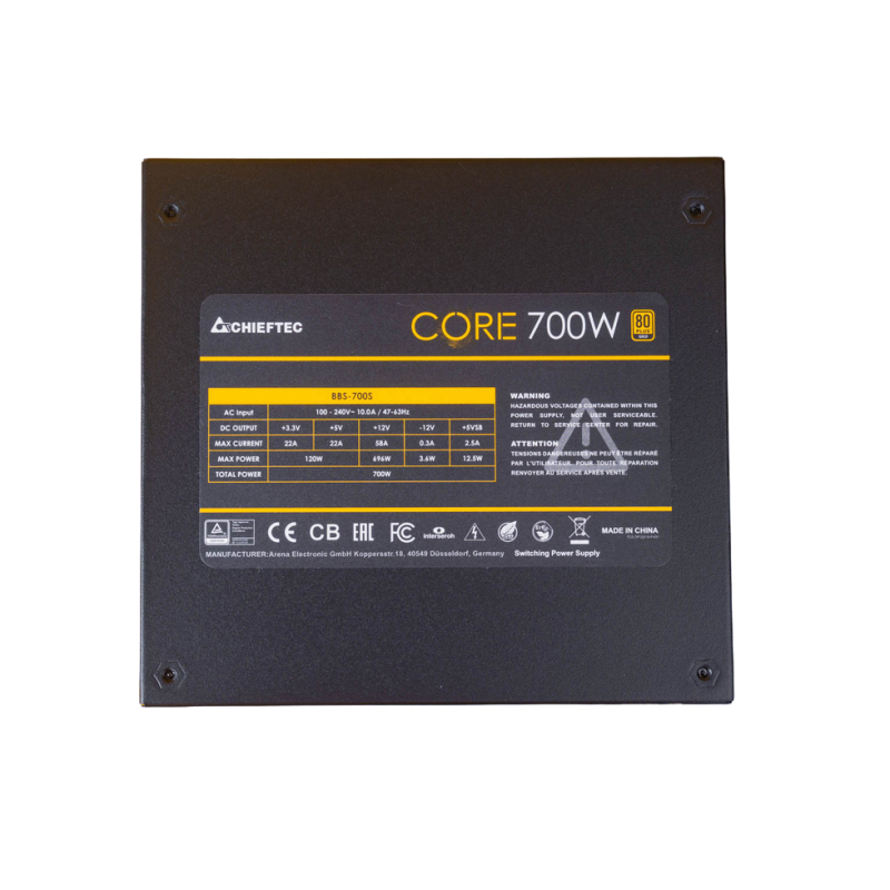 Bloc de alimentare 700W Chieftec Core BBS-700S, Black