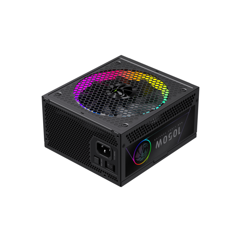 Power Supply ATX 1050W GAMEMAX RGB-1050G PRO, 80+ Gold, 140mm ARGB, Active PFC, ATX 3.1, PCIe5.1, Full Modular,