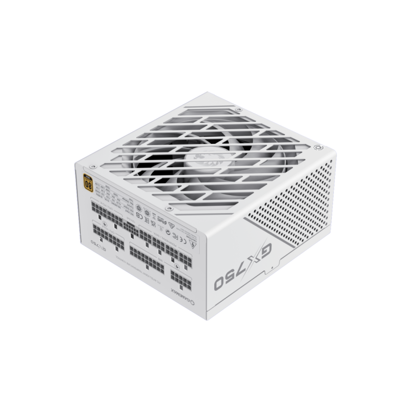 Блок питания ATX 750 Вт GAMEMAX GX-750 PRO, 80+ Gold, 135 мм, ATX 3.1, PCIe 5.1, LLC+DC/DC, полностью модульный, белый