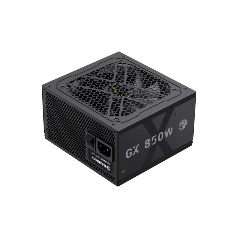 Power Supply ATX 850W GAMEMAX GX-850GF, 80+ Gold, 120mm, Active PFC, LLC+DC/DC, Temperature control fan, ATX 3.1,