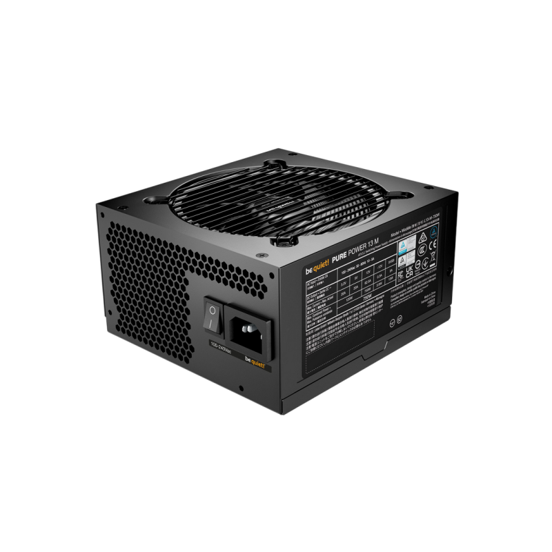 Блок питания ATX 750 Вт be quiet! PURE POWER 13M, 80+ Gold, 120 мм, активный PFC, SR+LLC+DC/DC, ATX 3.1, полностью модульный.