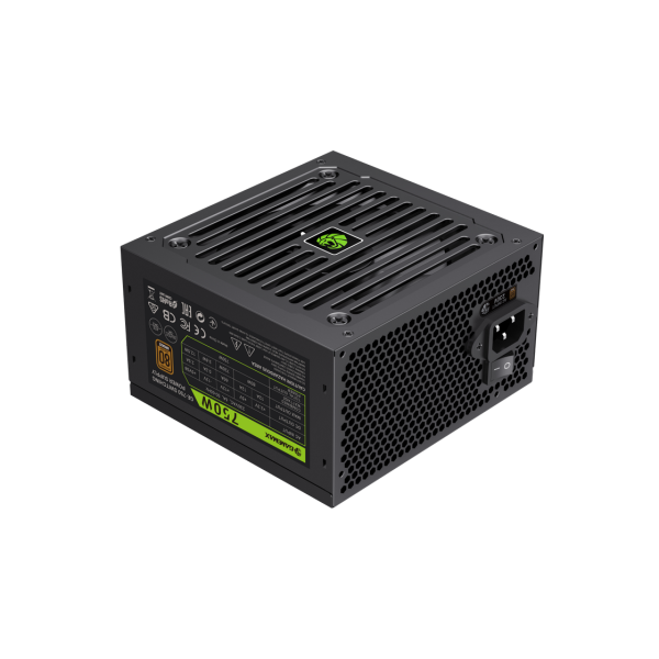 Power Supply ATX 750W GAMEMAX GE-750, 80+ Bronze, 120mm, Active PFC+Double tube forward, Temperature control fan, 