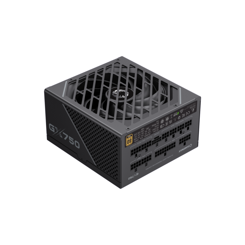 Блок питания ATX 750 Вт GAMEMAX GX-750 PRO, 80+ Gold, 135 мм, ATX 3.1, PCIe 5.1, LLC+DC/DC, полностью модульный, черный