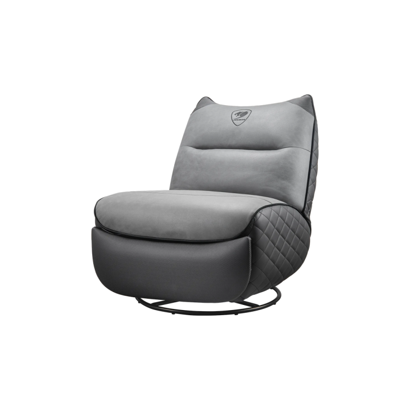 Gaming Sofa Cougar Overlord Neo Gray/Black, User max load up to 150kg/height 160-195cm, Rock, Recline and Swivel,